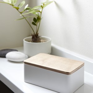 Bílý zásobník na vlhčené ubrousky Yamazaki RinWet Box