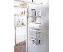 Velký magnetický držák Yamazaki Tosca Magnetic Side Rack, široký/bílý