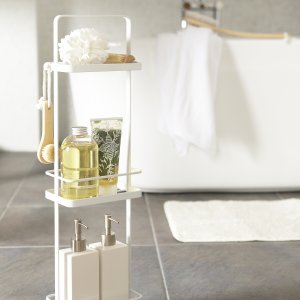 Poličky do koupelny Yamazaki Tower Bath Rack 3, bílé
