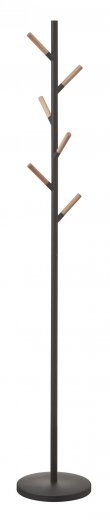Stojanový věšák Yamazaki Plain Pole Hanger, černý (kov, dřevo)