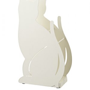 Stojan na deštníky Yamazaki Cat, bílý