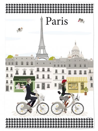 FOXTROT Utěrka kuchyňská Cyklisté Paříž