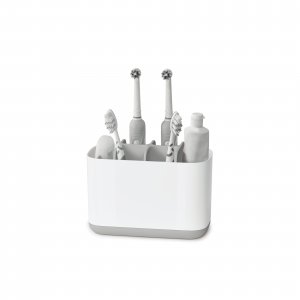 Přihrádkový stojan na zubní kartáčky JOSEPH JOSEPH easyStore ™, velký (šedá, bílá)