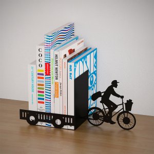 Knižní zarážka Balvi Postman, (kov) černá