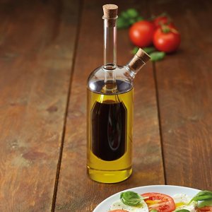 Dvoustěnná karafa na olej a ocet KITCHEN CRAFT World of Flavours 2-in-1 (300/100 ml.)