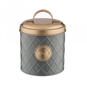 Dóza na čaj TYPHOON Living Copper Lid Tea, (šedá, měděná)
