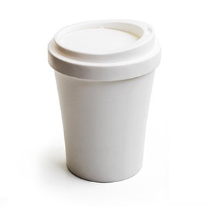 Odpadkový koš QUALY Coffee Bin, (káva s sebou) bílý