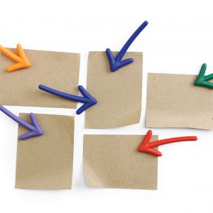 Sada barevných magnetek (šipky) QUALY Arrow, 6 ks. (Plast)