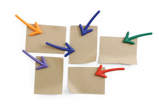 Sada barevných magnetek (šipky) QUALY Arrow, 6 ks. (Plast)