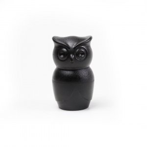 Dekorativní mlýnek na kořeny / sůl QUALY Tasty Owl, (sova) černý