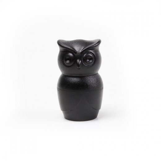Dekorativní mlýnek na kořeny / sůl QUALY Tasty Owl, (sova) černý