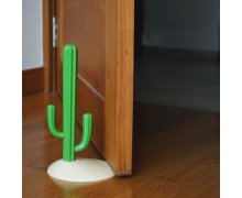 Zarážka do dveří QUALY Cactus, (plast) krémová-zelená
