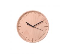 Dřevěné nástěnné hodiny PANA OBJECTS Meter, (buk), přírodní, černá (26 cm.)