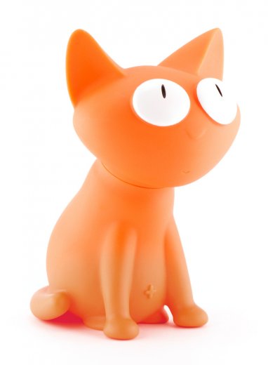 Kasička kočka Silly oranžová