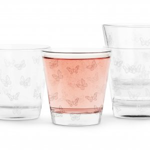 Sada sklenic SAGAFORM Butterfly, 200 ml., Bílé 4 ks.)