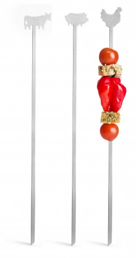 Nerezové grilovací špízy SAGAFORM BBQ Meat, 3 ks.