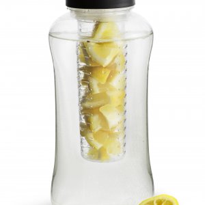 Láhev na vodu s difuzérem na ovoce SAGAFORM Fresh Large, 1,8L, černá