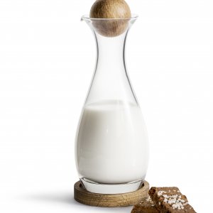 Mlékovka/karafa SAGAFORM Nature, (sklo, dub), 300 ml.