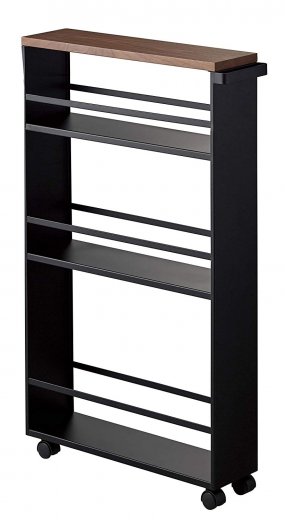 Pojízdná police  YAMAZAKI Tower Slim, černá
