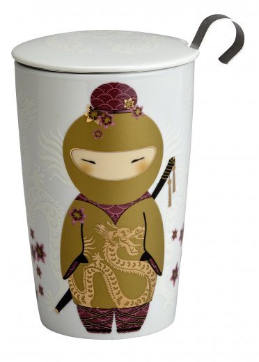 Termohrnek s čajovým sítkem  EIGENART TEAEVE Ninja Gold, 350ml