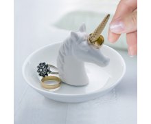 Malý stojan na prstýnky Balvi Jednorožec, (porcelán)