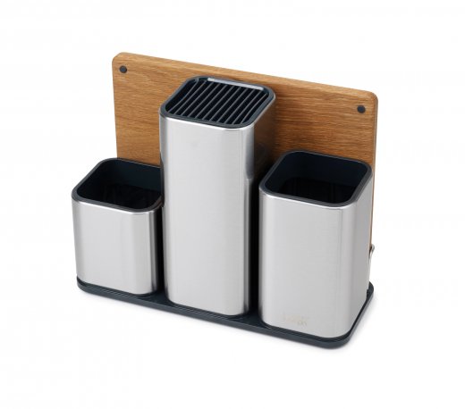 Kuchyňský organizér s deskou na krájené JOSEPH JOSEPH CounterStore ™ 100, nerez