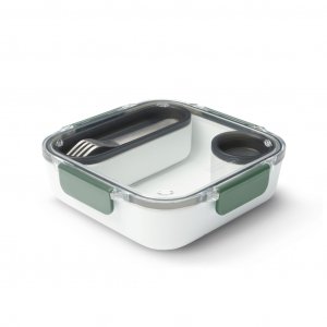 Lunch box BLACK+BLUM Appetit, 880ml, bílý/olivový