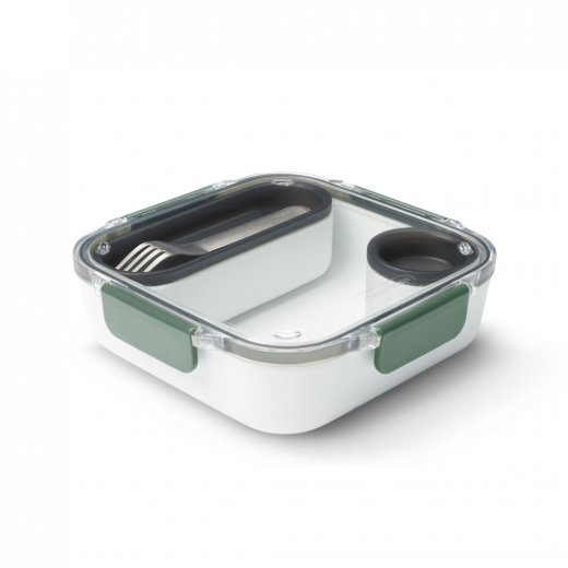 Lunch box BLACK+BLUM Appetit, 880ml, bílý/olivový