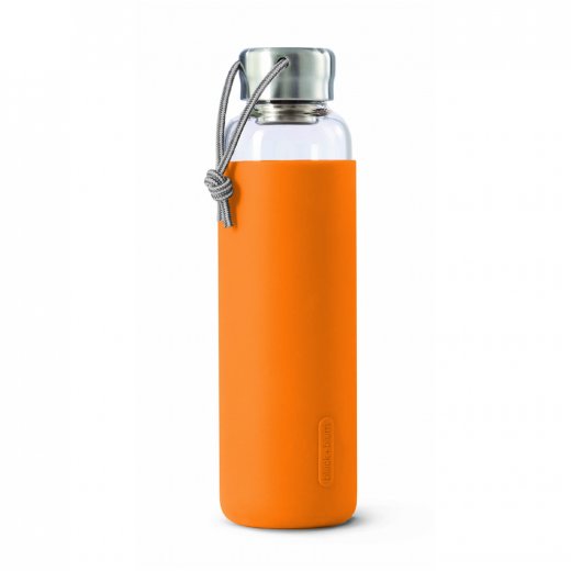 Skleněná láhev na vodu BLACK+BLUM Glass Water Bottle, oranžová