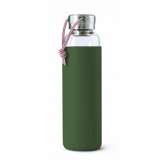 Skleněná láhev na vodu BLACK+BLUM Glass Water Bottle, olivová