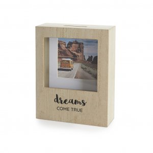 Kasička s fotorámečkem Dreams 27243, přírodní