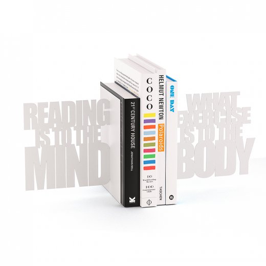Knižní zarážky BALVI Mind Exercise 26813, bílé