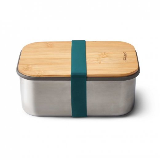 Sandwich Box Large BLACK+BLUM nerez/bambus, 1,25L, oceánově modrý