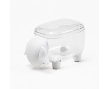 Zásobník QUALY Sheep Shape Container, malý/bílý/čirá dóza