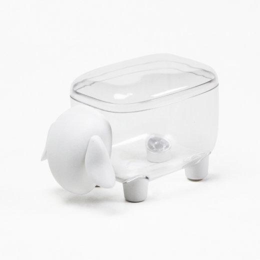 Zásobník QUALY Sheep Shape Container, malý/bílý/čirá dóza