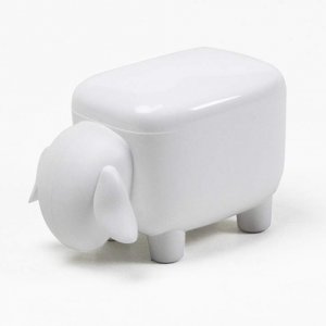Zásobník QUALY Sheep Shape Container, malý/bílý/bílá dóza