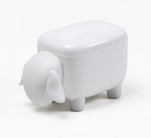 Zásobník QUALY Sheep Shape Container, malý/bílý/bílá dóza