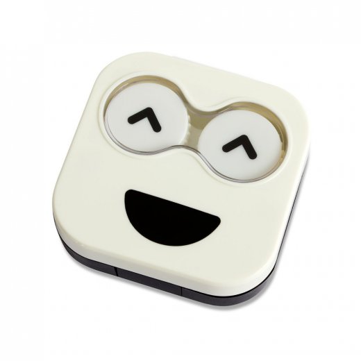 Pouzdro na čočky BALVI Emoji 26343, bílé