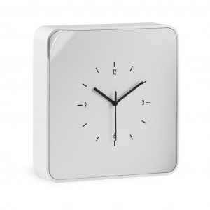 Skříňka na klíče s hodinami ClockBox, bílá
