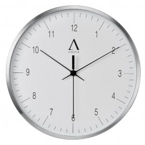 Hodiny AX68251, bílé/aluminium, 30cm