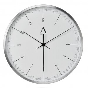 Hodiny AX68253, bílé/aluminium, 30cm