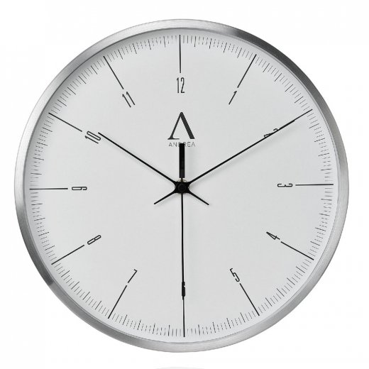 Hodiny AX68253, bílé/aluminium, 30cm