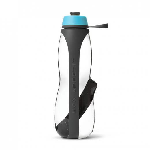 Sportovní láhev na vodu s binchotanem Eau Good Duo, 700ml, šedá/modrá