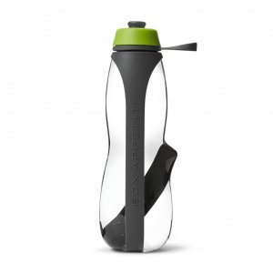 Sportovní láhev na vodu s binchotanem Eau Good Duo, 700ml, šedá/zelená